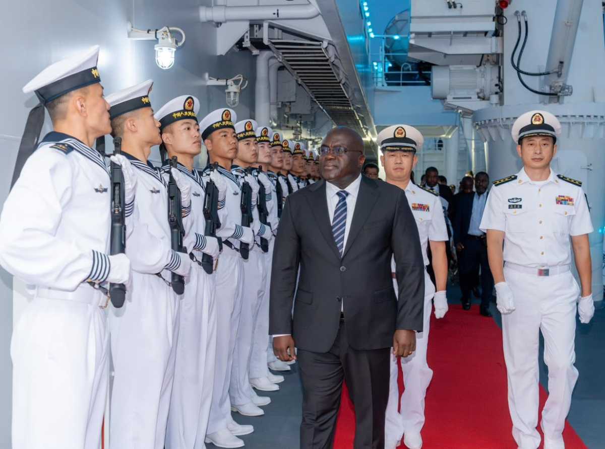 Chief of Staff Julius Debrah Tours Chinese Hospital Ship at Tema Port